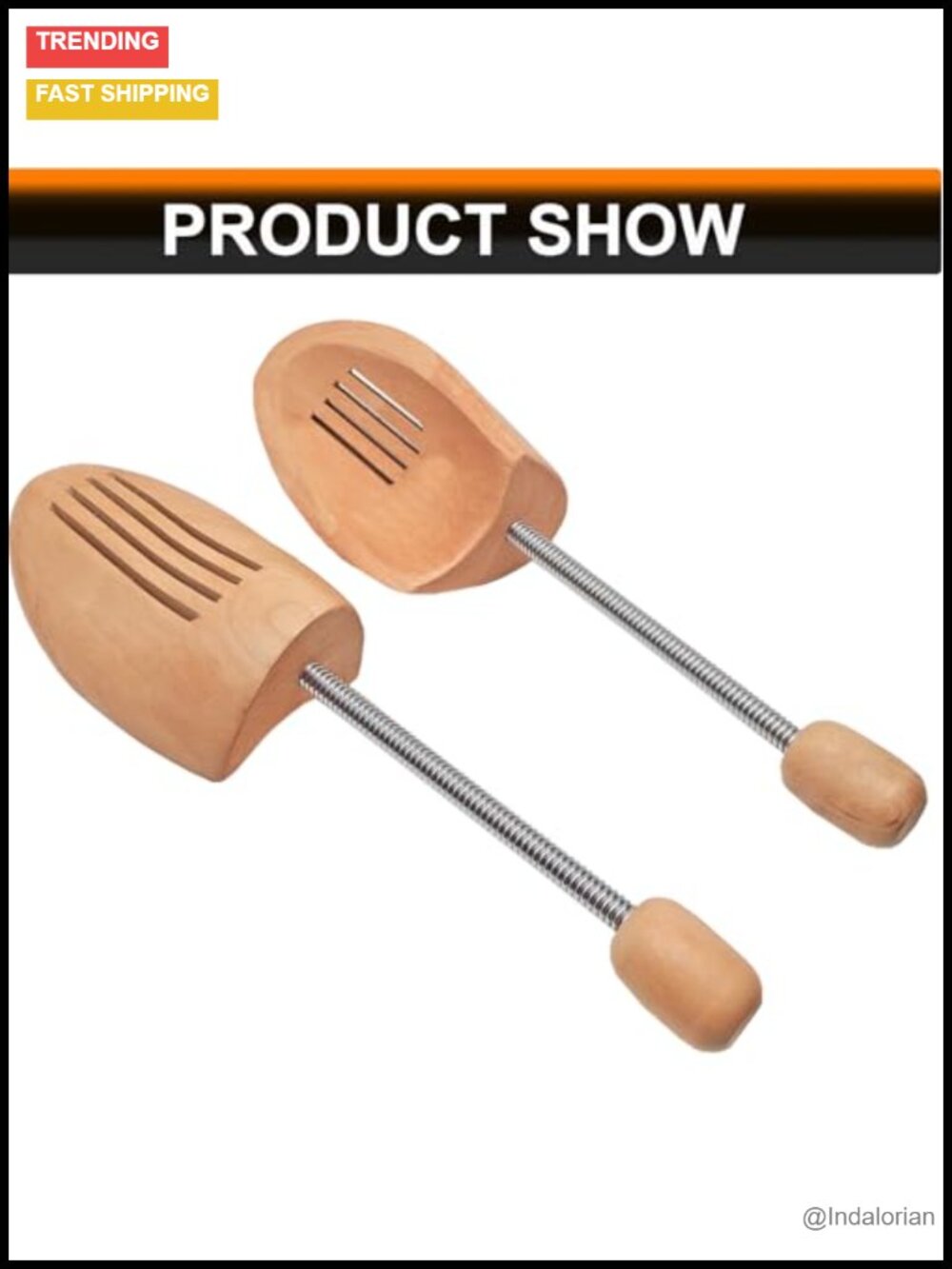 Premium Pine Wood Shoe Tree Stretcher Spring Coil Unisex Large - Picture 2 of 6